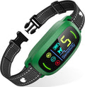 Dog Bark Collar, Rechargeable Smart Collar, Anti Barking Training Collar with 5 Adjustable Sensitivity Beep Vibration, Bark Collar for Large Medium Small Dogs (Green)