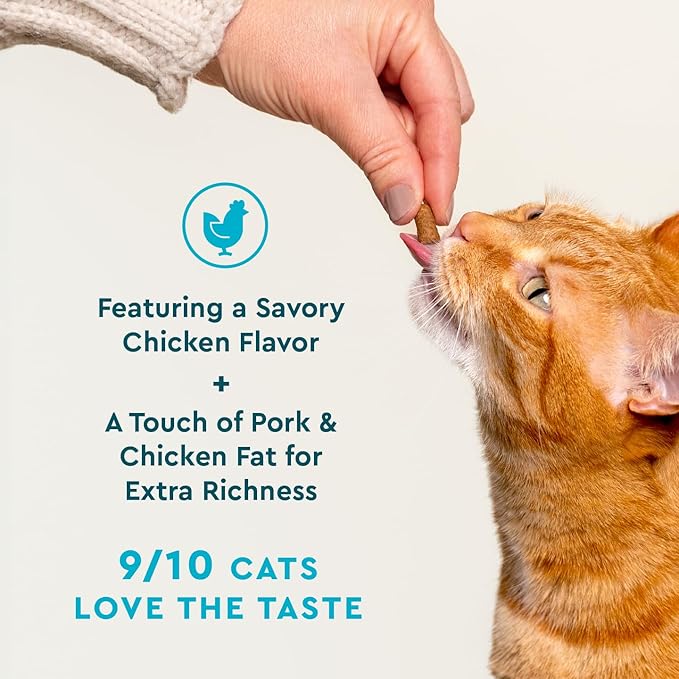 VetIQ Cat Calming Treats with Melatonin for Stress Relief, Organic Ashwagandha, and GABA Chicken Flavored Chews, 3.7oz