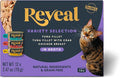 Reveal Natural Wet Canned Cat Food, 3-Flavor Variety Pack, Limited Ingredient, Grain Free, High Protein with No Artificial Additives, Fish and Chicken Variety in Broth, (12 x 2.47 oz Cans)