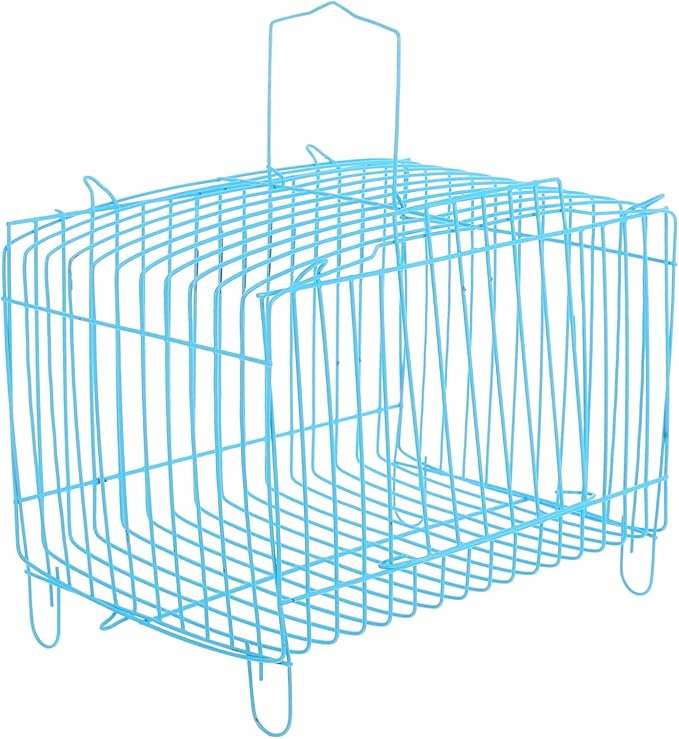 Toyvian Travel Parrot Cage Portable Metal Bird Carrier for Parakeets and Cockatiels Breathable Wire Structure for Enhanced Airflow for Outdoor Use