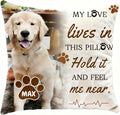 Photo Pet Memorial Throw Pillow | Personalized Custom Pillow, a Warm & Comforting Gift for Remembering Beloved Dogs and Cats
