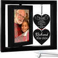 Lost Grandpa Memorial Picture Frame - Sympathy Gifts, Personalized 4x6 Photo Wooden Frame Bereavement Remembrance Condolences In Loving Memory, Passed Away Gifts Home Decor HR1-GP-BLA