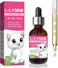 L-Lysine for Cats,Immune Support,Tasty Chicken Flavor L-Lysine Supplement for Daily Wellness & Vitality - 60ML with Dropper for Easy Dosing