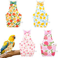 4 Pcs Bird Diaper, Parrot Diaper, Reusable Bird Clothes with Adjustable Straps & Waterproof Inner, Pet Bird Diapers for Budgies, Lovebirds, Cockatiels, and Miniature Macaws