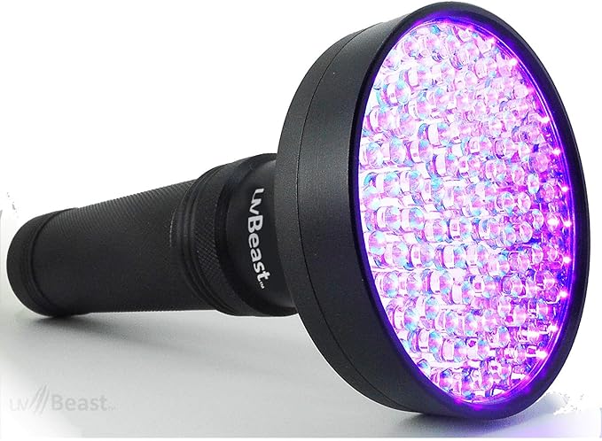 uvBeast Black Light UV Flashlight – High Power 100 LED with 30-feet Flood Effect – Professional Grade 385nm-395nm Best for Commercial/Domestic Use Works Even in Ambient Light - USA Stock – UK Design