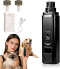 Cat Nail,2-Speed Electric Pet Nail Grinder, Safe Cut Cat Nail Trimmer Rechargeable Dog Nail Clippers with Light, Cat Nail Claw Clippers,Low-Vibration Ultra-Quiet for All Cats ＆Dogs (Black)