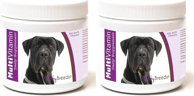 Healthy Breeds Cane Corso Multi-Vitamin Soft Chews 60 Count (Pack of 2)