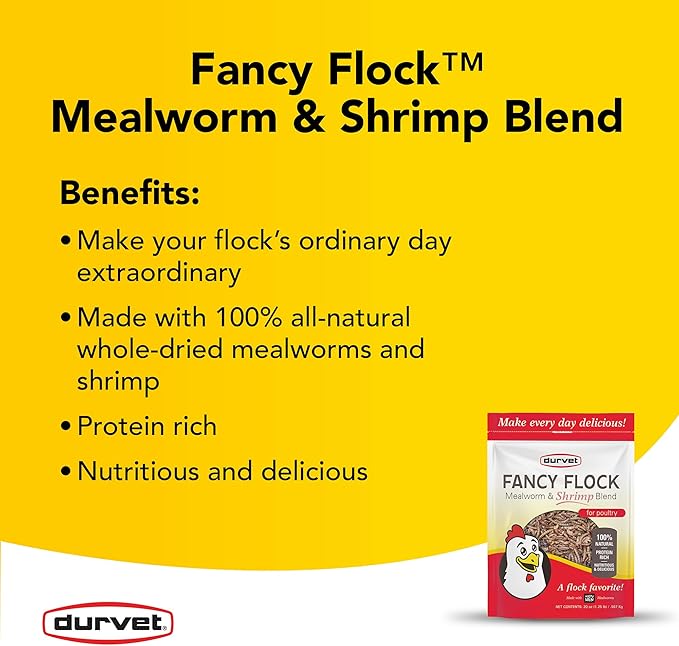Durvet Fancy Flock Mealworm and Cricket 16OZ, Model Number: 698977