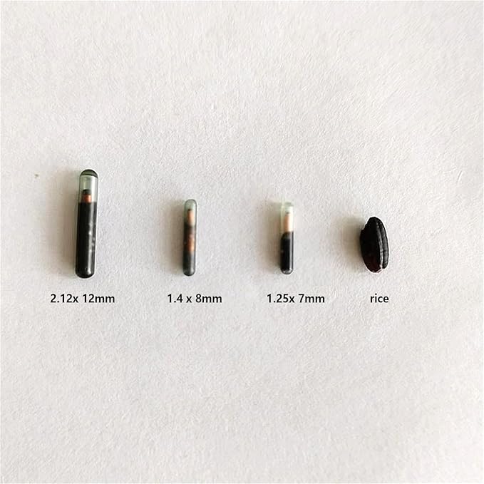 5 Pack Manruta 1.4 MM Dia 8 MM Length Small Pet ID Microchip for Dogs and Cats ISO 11784/5 134.2Khz with 15 Digit ID Number