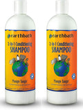 earthbath, Mango Tango 2-in-1 Conditioning Shampoo - Cruelty Free Dog Shampoo and Conditioner, Made in USA, Gentle Dog Conditioner, Best Puppy Shampoo & Puppy Supplies, Safe Dog Wash - 16 Oz (2 Pack)