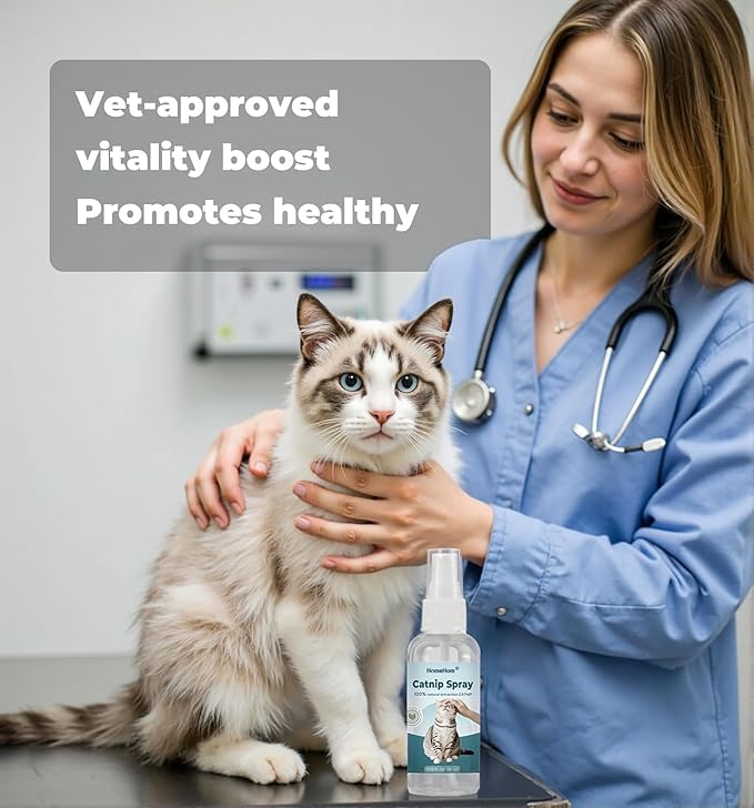 Catnip Spray for Cats - Highly Potent for Energizing Play & Toy Renewal, Calming Stress Relief for Indoor Cats, 100% Natural Organic Catnip, Mess-Free Herbal Formula (2 Fl.Oz)