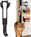 Cat Door Latch Holder,【8 Adjustable Sizes】 Stronger Flex Cat Door Stopper, Keep Door Open 1.5" to 8", Let's Cats in and Keeps Dogs Out of Litter & Food, No Tool Required & No Wall Damage