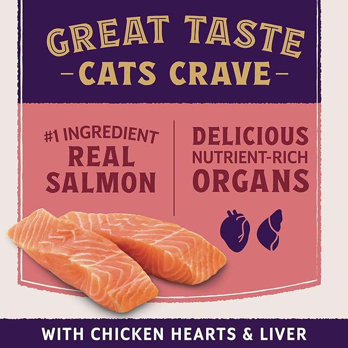 Natural Balance Ultra Protein Plus Dry Cat Food, Skin & Coat and Digestive Health Real Salmon & Chicken Meal Recipe with Chicken Liver & Chicken Heart, High Protein Cat Food for Picky Cats - 2.5 lbs