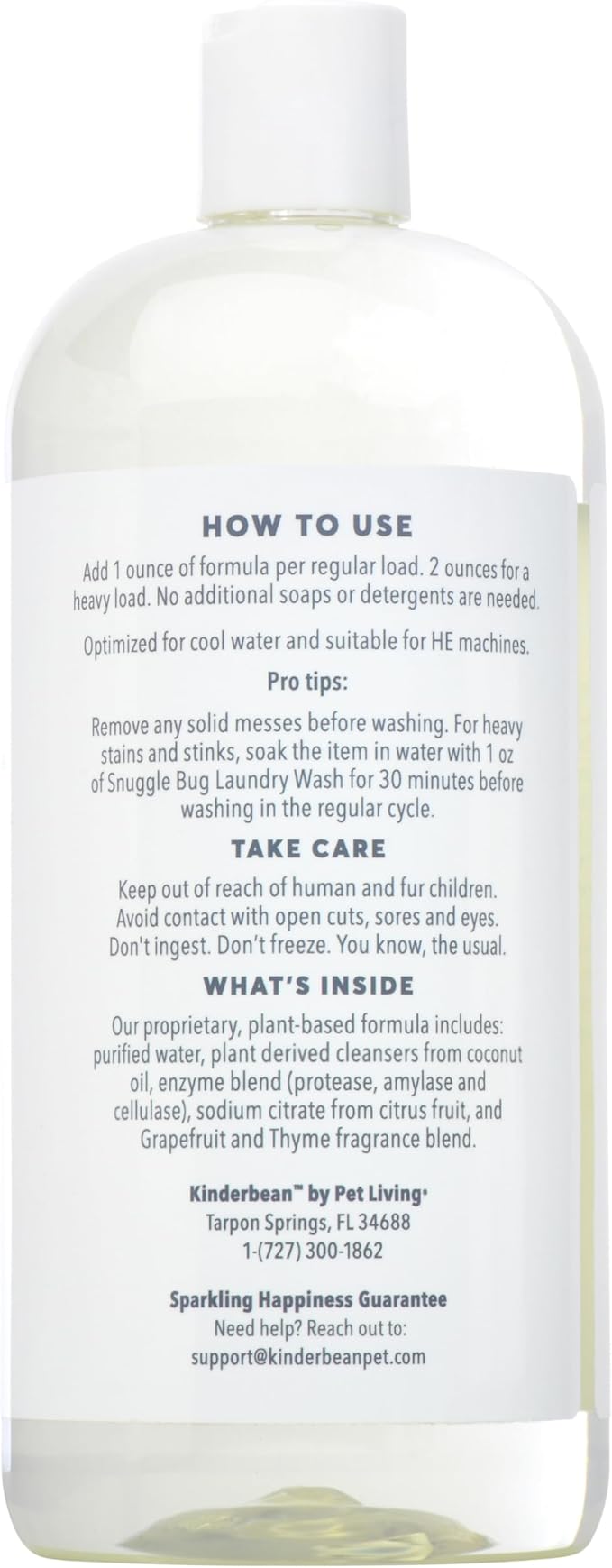 Dog and Cat Laundry Wash, 32 oz. Enzyme Formula Pet Laundry Detergent Removes Pet Odors, Cleans Stains from Cat Urine or Dog Urine, Safe Laundry Odor Eliminator for Bedding, Collars, Toys
