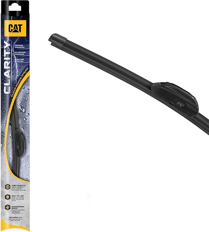 CAT Clarity Wiper Blades (1-Pack), Premium Performance Direct OEM Replacement, Universal Fit Front Windshield Wiper Blades, Durable Streak-Free Spotless Silent Easy Installation - 26"