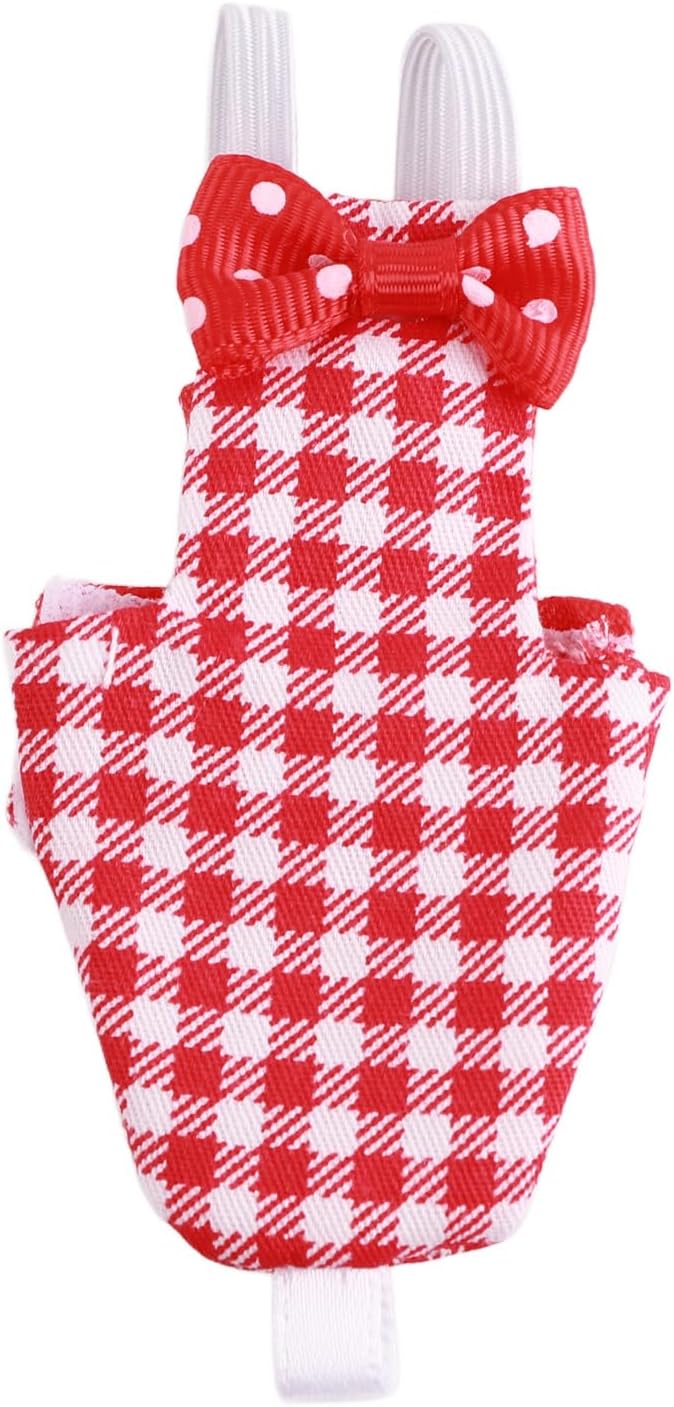 Zerodis Bird Diapers Nan Large Red Plaid, Cotton Material, Adjustable Strap, Soft and Comfortable Design for Parrots and Budgies (25.5cm Red Plaid)