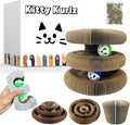 Kitty Kurlz Cat Toy, Reversible Infinity Style Magic Organ Cat Toy Made from Recycled Corrugated Cardboard Long Lasting (E-Shaped（2pcs）).