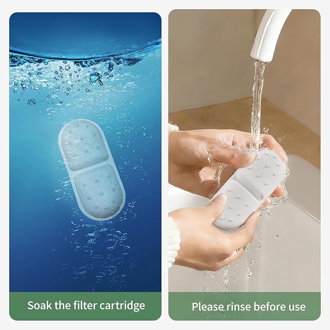 Apauk 4 Pack Replacement Filters/Sponges - Individually Packaged-Applicable to Cat Water Fountain Stainless Steel 108oz/3.2L, APAUK Automatic Pet Fountain Dog Water Dispenser