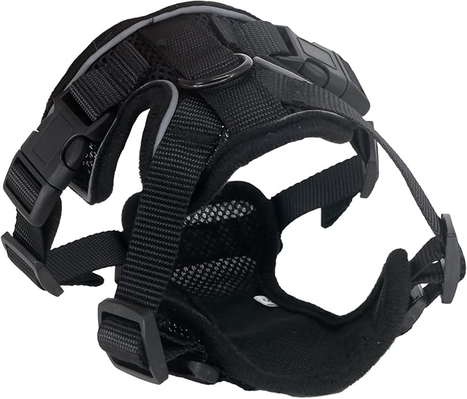 Cat Harness and Leash, Adjustable Breathable Vest Escape-Proof with Reflective Strips for Small Cats & Puppies Black S