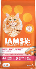 IAMS Proactive Health Adult Healthy Dry Cat Food with Real Salmon, 7 lb. Bag