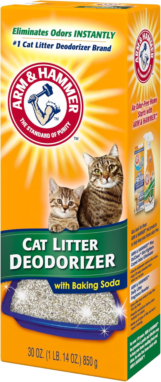 Arm & Hammer Cat Litter Deodorizer, with baking soda, 30 Oz