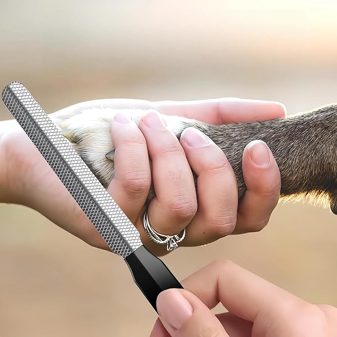 Dog Nail Clippers,Dog Nail Trimmers for Small Medium Dogs and Cats - Professional Grooming Tool with Safety Lock, Sharp Stainless Steel Blade Prevents Splitting，Includes Nail File (Purple-mini)