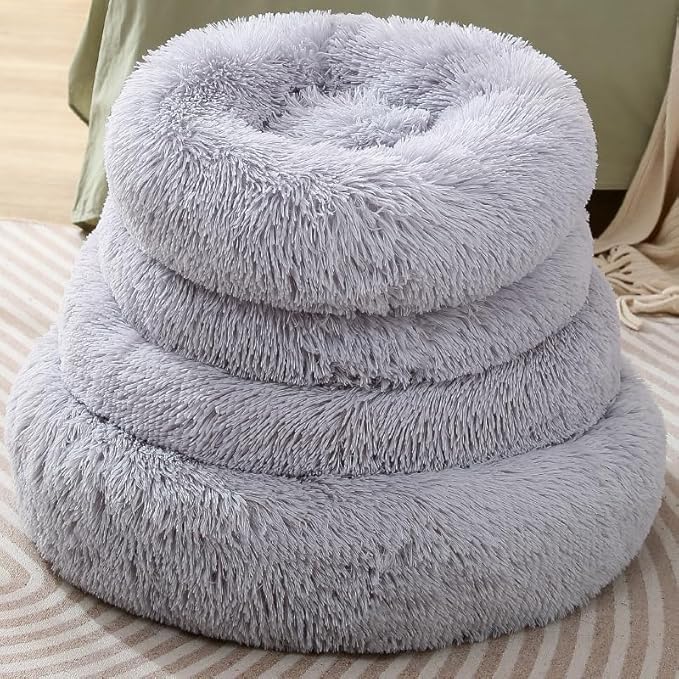 Cat Bed Bunny Bed Kitten Bed Dog Beds for Indoor Cats Pet Beds Cheap Dogs Bed Donut Dog Pillow Large Comfort Cat Pillow Warm for 4Kg Pet