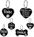 YEHANTI Dog Tags Engraved for Pets - Personalized Dog Tags with Lovely Icons, Durable Stainless Steel Pet ID Tags for Small Large Dogs Cats, Heart Custom Dog Name Tags Engraved on Both Sides, Small