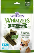 Wellness WHIMZEES Freshzees Dog Dental Treat, Soft Chews, Freshens Breath, Small Size, 14.81 oz Bag, 28 Count