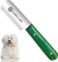 FLAMIA & JABZ FJ Professional Stripping Knife, Right handed, 3 inch blade (Stainless Steel) (Coarse, Green)