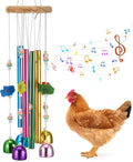 WinnerWhy Chicken Chew Toys for Coop Multicolor Chicken Wind Chime Enrichment Toys Art Hanging Decoration for Bird Parrot Parakeet Budgerigar Lovebird