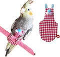 Bird Flight Suits Diapers, Parrot Flight Suits Diapers for Monk Parakeets, Cockatiels Flight Suits, Parrot Clothes, Bird Training Nappy Suit Liners Clothes (Red,Lovebird)