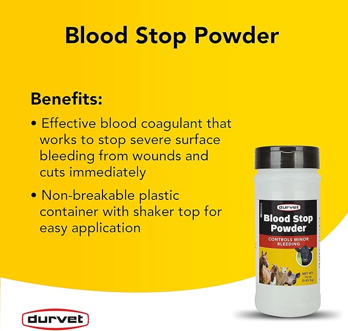 Durvet Blood Stop Powder 16 Oz