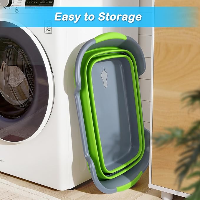 ddLUCK Multi-Functional Collapsible Pet Bathtub with Drainage Hole, Portable Indoor Outdoor Foldable Washing Tub Bathing Tub Small Pets Bathtub for Puppy Small Dogs Cats (Green)