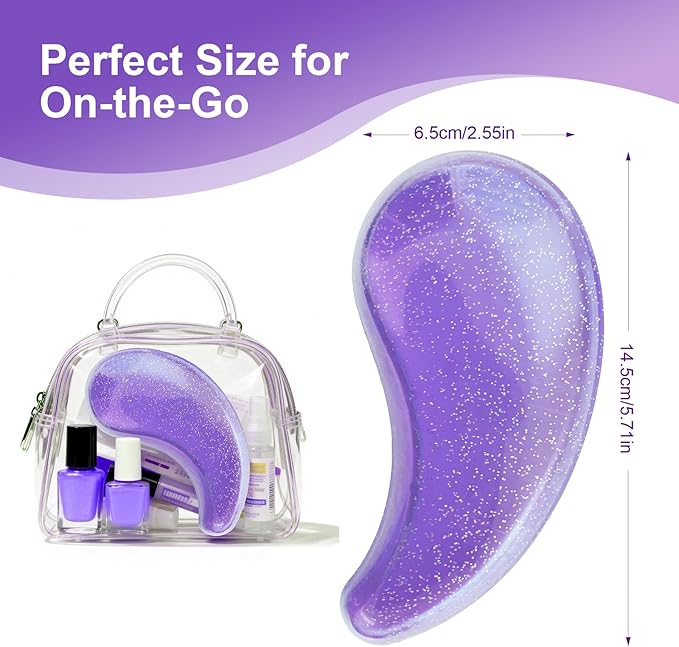 Small Dog Brush- Grooming Tool for Teddy, Yorkies, Maltese, Shih Tzu, Chihuahua - Puppy Hair Brush (Glitter Purple)