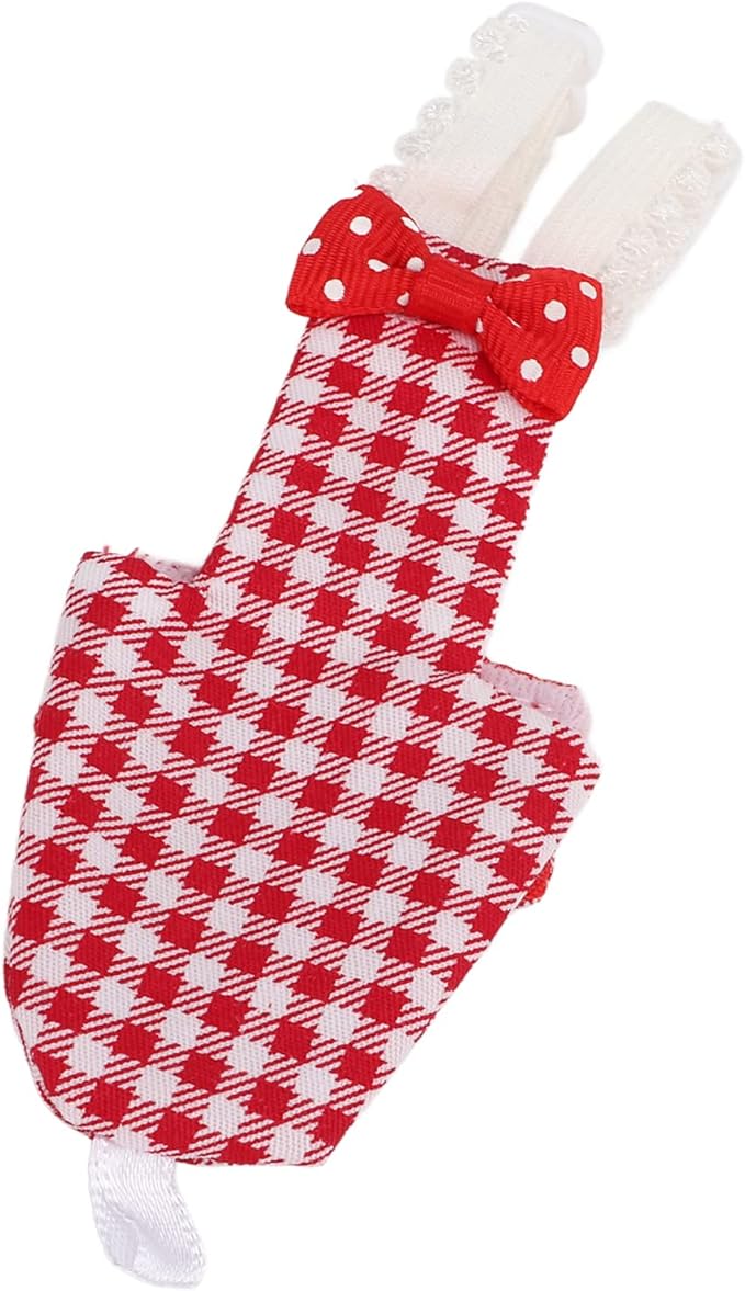 Bird Diaper Red Cotton Adjustable Parrots Pilot Suit for Macaw Budgies Safe Soft Comfortable for Parakeet 1x Bird Diaper (S Red Plaid)