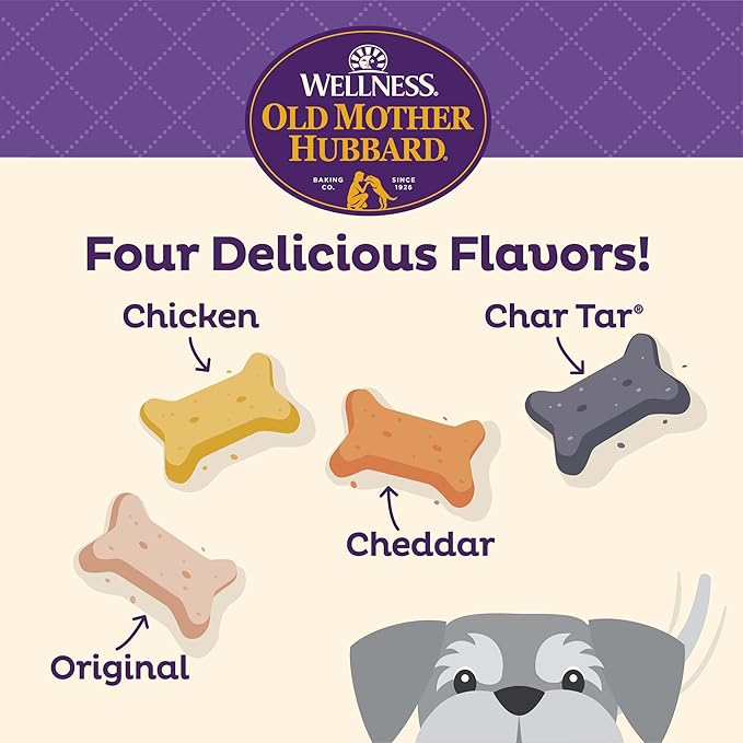 Old Mother Hubbard Wellness Original Mix Dog Biscuits,Natural,Training Treats,Four Flavors,Mini Size,(20 Ounce Bag),(Pack of 2)