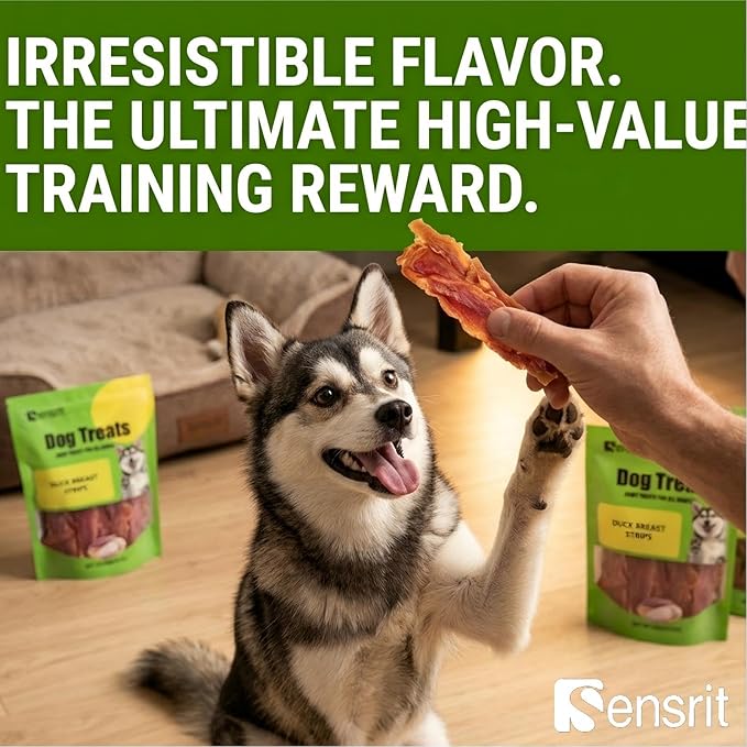 Duck Breast Strips Dog Treats - 10 Oz Premium Jerky Dog Treats, High Protein (45%) Real Duck Meat Snacks for All Dogs, Low Fat Training Rewards & Healthy Chews for Small Medium Large Dogs