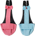 BestParts 2pcs Adjustable Diaper Waterproof Reusable Diapers, Cloth Diaper Wearable Poultry for Farm Pet Goose, Duck, Chicken, Button Adjustable Version (Blue + Pink, L(3.31-8.82pounds), 1, Count)