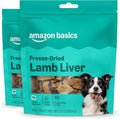 Amazon Basics Freeze-Dried Raw Single Ingredient Dog Treats, Lamb Liver, High Protein, Healthy Training Treats or Meal Topper for All Dogs, Grain-Free, 3.3oz (Pack of 2) (Previously Wag)