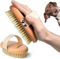 Professional Dog Brush Boar Bristle for Short-Haired Dogs - Reduces Shedding, Non-Slip Grip, Gentle Grooming