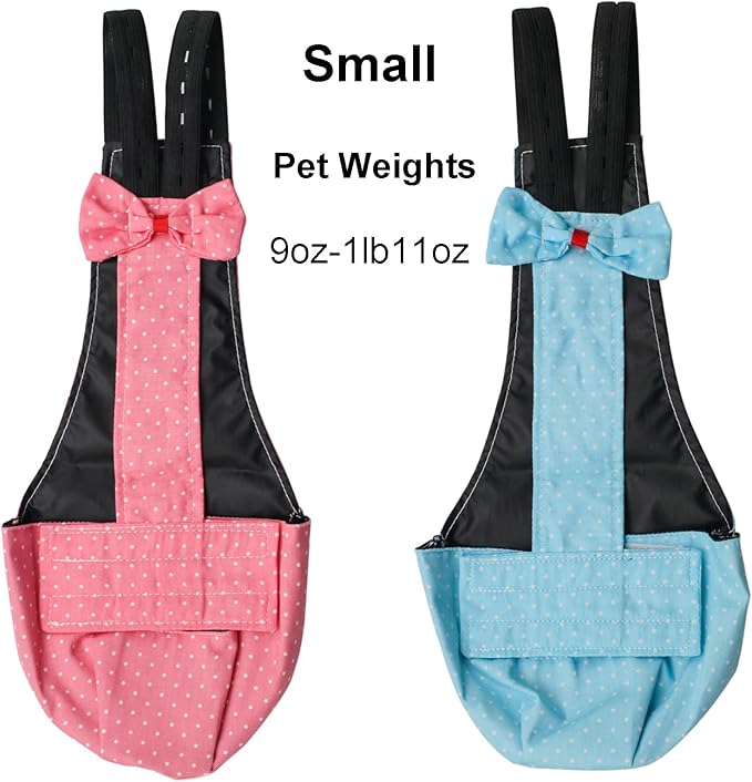 BestParts 2pcs Adjustable Diaper Waterproof Reusable Diapers, Cloth Diaper Wearable Poultry for Farm Pet Goose, Duck, Chicken, Button Adjustable Version (Blue + Pink, S(0.55-1.65pounds), 1, Count)