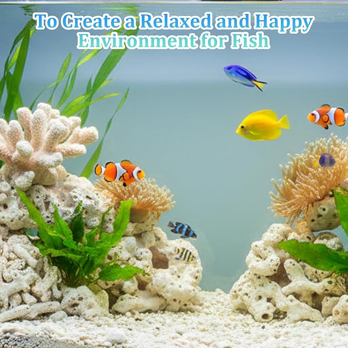 1.1lb/500g Net-bagged Crushed Coral Aquarium Filter Media, Fish Tank Coral Filter for Improving Water Quality, Reusable Crushed Coral Filter, for Cloudy Water Conditions & Frequent Fish Illnesses