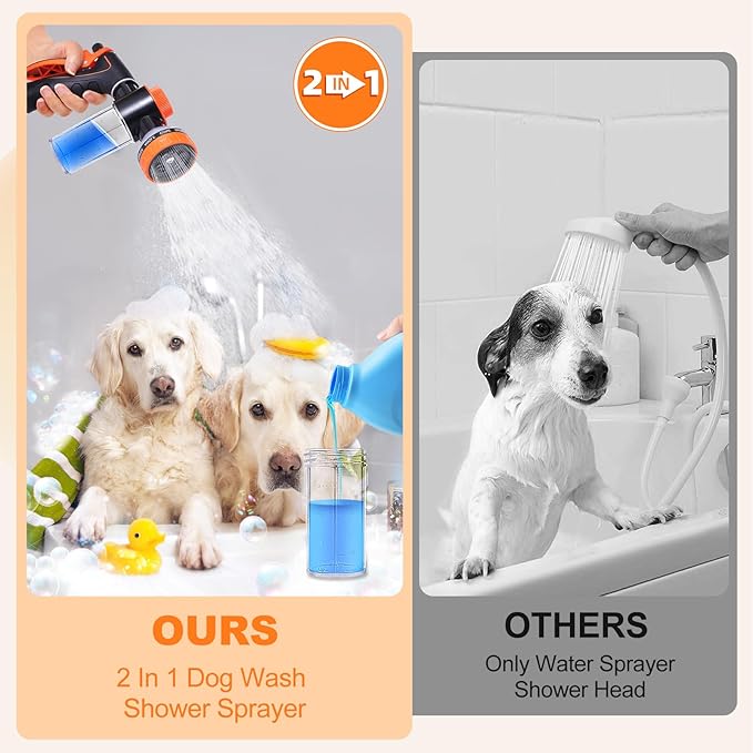 Bathtub Faucet Sprayer Attachment for Tub, Dog Washing Hose Attachment for Bathtub with Faucet Adapters, Sink Sprayer Dog Bath Hose Attachment for Tub Faucet, Dog Shower Attachment