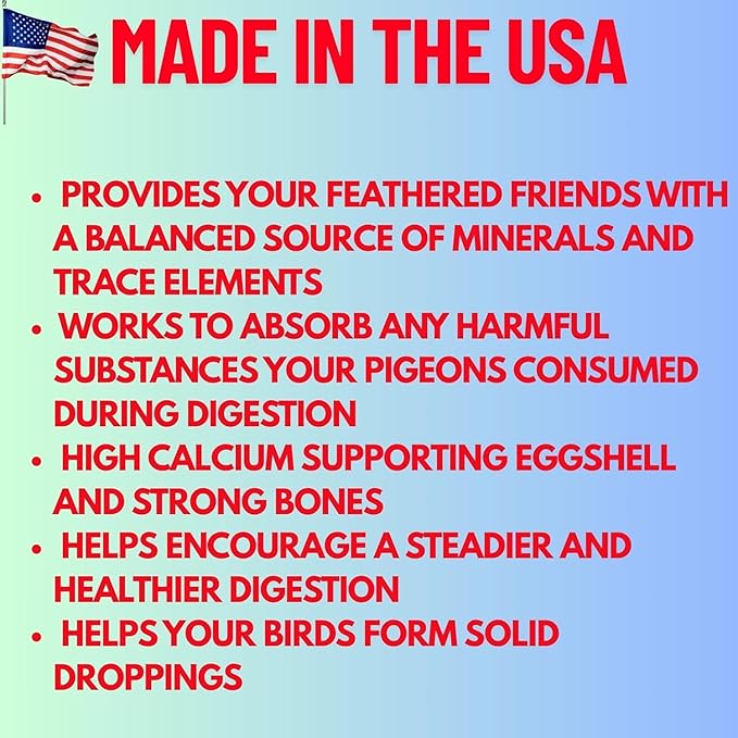 Red & Lime Stones Mix Grit Minerals, High Calcium Supplement, Designed to Promote Strong Bones, Better Digestion, and Overall Well-Being for Pigeons, Small Cage Birds, Duck and Chickens 10 Pounds Bag