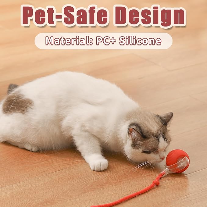 Interactive Rolling Cat Ball, 2025 Upgraded Automatic Cat Ball Dog Toy, Interactive Cat Toy Ball, Automatic Cat Toy Self Moving Cat Toy Interactive Cat Ball for Bored Indoor Cats Dogs (3PCS-A)
