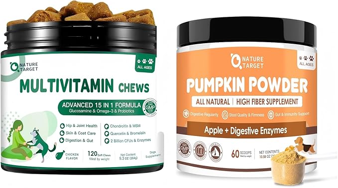 Multivitamin for Dogs Soft Chews & Pumpkin Powder for Dogs