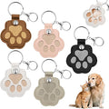 Pet Memorial Gifts for Dogs Cats, Leather Paw Print Pet Fur Keepsake Keychain, Cute Charm for Pet Lovers