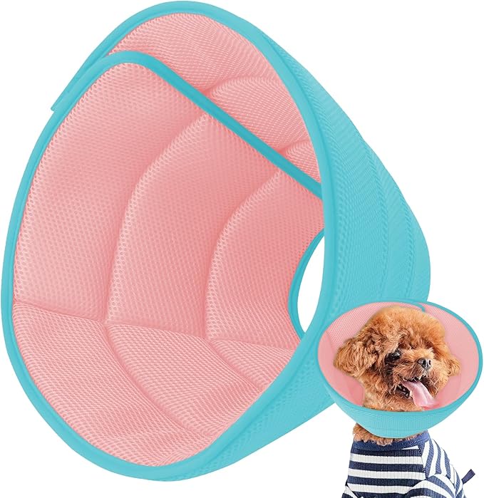 Soft Dog Cone Collar After Surgery Alternative for Dogs to Stop Licking, Comfort Collars for Large/Medium/Small Pet/Cat, Comfortable Elizabethan Neuter Recovery E Cones of Shame Neck & Head Ecollars