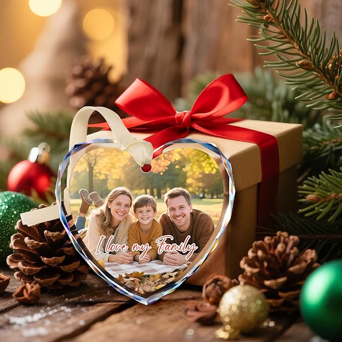 Personalized Christmas Ornaments with Photo Name, Engagement Ornament 2026, Wedding Gifts for Couples, Bridal Shower Gifts for Bride, Newlywed, Mr & Mrs, Her